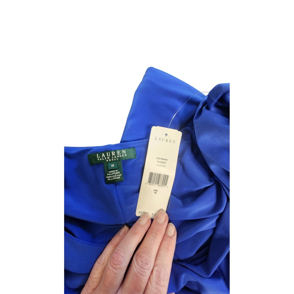 Lauren Ralph Lauren Sheath Dress Womens‎ 18 Blue New With Tags - Picture 5 of 5